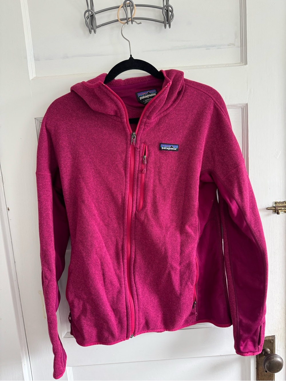 Patagonia Women's Magenta Hooded Full-Zip Fleece Jacket